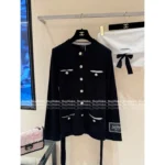 Chanel 25B Fall/Winter Collection 🔛 Women's 100% Imported Cashmere Knit Cardigan Coat - 4-Pocket Bathrobe Style - Image 7