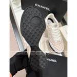 Chanel 25B Early Fall Collection 🆕 Graffiti Salmon Color 🍣 Quilted Lambskin Sneakers - Ultra Comfortable Sporty Style - Image 2