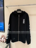 CHROME HEARTS 2025SS Early Fall Collection 🖤 Must-Have Streetwear Hoodie - Oversized Fit with Sanskrit Print & Zip Detail - Image 3