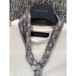 Louis Vuitton 2025SS Spring/Summer Collection 🩶 Women’s Tie-Neck Short-Sleeve T-Shirt - 100% Premium Cotton - Image 5