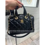 Chanel 🎳 25A Haute Atelier Collection Maxi Bowling Bag in Imported Oil-Waxed Leather with Custom Hardware - Image 16