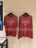 ACNE STUDIOS 1996 Series New Colorway ❣️ Crewneck Printed Letter Logo 100% Cotton T-Shirt (Short/Long Sleeve) - Image 6