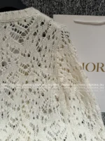 Dior 2025 Early Fall Collection ⭐ Beige Open-Knit Vest - Crochet Cardigan & Tank Top Set - Image 3