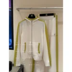 Chanel 2025C Early Spring Collection ❕ Cashmere Edition Lounge Set - Minimalist Contrast-Hem Hooded Coat & Wide-Leg Pants - Image 18