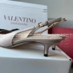 VALENTINO 2025P Spring/Summer Collection 🎀 Leather Bow Kitten Heels - Handcrafted 3D Bow Pointed-Toe Sandals - Image 7