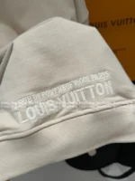 Louis Vuitton 2025SS Early Fall Collection 🤍 Mock Two-Layer Zip Hoodie - V-Neck Panel Pullover with Embroidered Logo - Image 18