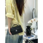 Chanel First Stock Available ⭐️ 2025B Caviar Leather Box Bag - Crystal Star Logo ✨ Multi-Way (Handheld/Crossbody) - Image 13