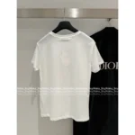 Dior 2025SS Spring/Summer Collection 🌈 Signature Print Linen-Cotton Tee - Hand-Painted Logo Short Sleeve Shirt - Image 4