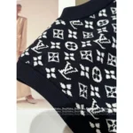 Louis Vuitton 25SS Spring/Summer Collection 🖤 Color-Block Silk Blend Tank - V-Neck Sleeveless Top w/ Embossed Jacquard Logo - Image 11