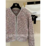 Chanel 2025B Early Fall Collection 🌈 Runway-Ready Colorblock Tweed Jacket - Handwoven Yarn w/ Crystal-Edge Buttons (Haute Atelier Craftsmanship) - Image 11