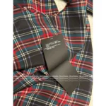 Saint Laurent 2025 Early Fall Collection 🖤 ROSÉ-Inspired Plaid Silk Shirt - Detachable Ribbon Tie & Dramatic Cuffs (Blackpink Style) - Image 14