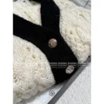 Chanel 2025B Early Fall Collection 🤍 Black & White Contrast Cardigan - V-Neck Mohair/Wool-Silk Blend Knit - Image 14