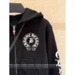 CHROME HEARTS 2025 Early Fall Collection 🖤 Bella Collab Cropped Hoodie - Sanskrit Cross Print & Zip-Up Streetwear - Image 10