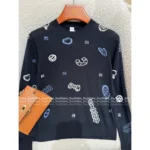 Hermes 2025 Fall/Winter Collection 🆕 Emblem Jacquard Cashmere Sweater - 100% Kashmir Wool w/ Round Neck & Signature Logo - Image 11