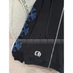 CHROME HEARTS 25SS Early Fall Collection 💙 Keep Edition Hoodie - Blue Print Sanskrit Logo Zip-Up - Image 13