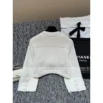 Chanel 🤍 2025A Haute Atelier Collection Chunky Knit Buttoned Pocket Cropped Cardigan for Women - Image 9