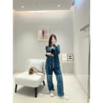 Louis Vuittion 2025SS Early Fall Collection 💙 Signature Print Logo + Heavy Enzyme-Wash Denim — Shirt Jacket/Relaxed Jeans 👖 - Image 6