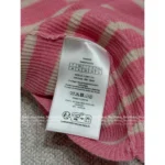 Dior 2025 Early Fall Collection 🎀 Pink Striped Wool Blend Sweater - Round Neck with Shoulder Stud Details - Image 6