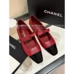 Chanel 25B Early Fall Collection 🌈 Runway Bow Mary Janes - Square-Toe Pump with Handcrafted Logo Detail - Image 10