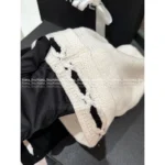 Chanel 2025B Fall/Winter Collection ❄️ Black & White Line Logo Beanie - 100% Imported Cashmere Knit - Image 4