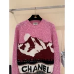 Chanel 2024N Coco Neige Ski Collection ❄️ Snow Mountain Sweater - Color-Block Jacquard Logo Pullover 🏔️ - Image 6