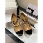 Chanel 25B Early Fall Collection ⛓️ Runway Chain & Patent Leather Mary Janes - Pearl-Accented Pumps for Elegant Style - Image 16