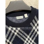 BURBERRY 2025 Early Fall Collection 🆕 Classic Plaid Color-Block Sweater - Unisex Oversized Wool Blend Pullover - Image 10