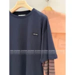 miumiu 25SS Early Fall Collection 🔛 Mock Two-Layer Tee - Round Neck Long Sleeve Shirt w/ Letter Logo & 100% Cotton - Image 19
