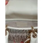 Dior 2025 Limited Edition D-Joy Bag 🤍 Horizontal Leather Tote w/ Embroidery & Crystal Pendant - Image 15