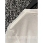 Dior 2025SS Spring/Summer Collection 🌈 Signature Print Linen-Cotton Tee - Hand-Painted Logo Short Sleeve Shirt - Image 2