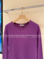 miumiu Stunning New Colorway 💜 25SS Spring/Summer Collection - Jacquard Letter Logo Embroidered Long-Sleeve Knit (Brightening & Flattering~) - Image 17