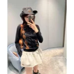miumiu 2025SS Early Fall Collection 🆕 British Prep School-Inspired - Round Neck Jacquard Argyle Short-Sleeve Pullover (Playful & Feminine~) - Image 16