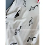 THOM BROWNE  2025 Early Fall Collection 🦢 Goose Jacquard Logo White V-Neck Cardigan - Women's Wool Blend Knit Cover-Up - Image 17