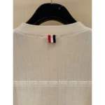 THOM BROWNE 2025SS Early Fall Collection 👧 Women's V-Neck Cardigan - Imported Lambswool & Cashmere Blend 🐑 - Image 11