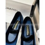 Chanel 2025B Fall/Winter Collection 🌈 Haute Couture Mary Janes - Imported Silk-Velvet & Crystal Bow (Ballet Flat Version) - Image 7