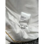 Chanel 2025B Early Fall Collection 🤍 Minimalist White Tweed Coat - Round Neck Woven Jacket w/ Textured Bouclé - Image 6