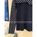 Louis Vuitton 2025 Early Fall Collection 🌟 Silk-Cotton Blend Tee - Jacquard Logo Round Neck Short Sleeve (with Silk) - Image 11