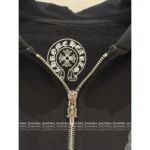 CHROME HEARTS 25SS Early Fall Collection 💙 Keep Edition Hoodie - Blue Print Sanskrit Logo Zip-Up - Image 12