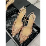VALENTINO 2025 Spring/Summer Collection ✨ Hand-Beaded Crystal Heels - Imported Silk & Swarovski Elegance 👠 - Image 7