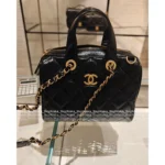 Chanel 🎳 25A Haute Atelier Collection Maxi Bowling Bag in Imported Oil-Waxed Leather with Custom Hardware - Image 14