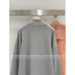 miumiu 🩶 2025SS Early Autumn New Collection Cotton Zip-Up Oversized Letter Logo Jacket Hoodie for Women - Image 5