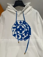 Louis Vuitton 🆕 2025SS Early Fall New Collection Printed Blue Letter Logo Hoodie Sweatshirt - Image 4
