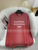 ACNE STUDIOS 1996 Series New Colorway ❣️ Crewneck Printed Letter Logo 100% Cotton T-Shirt (Short/Long Sleeve) - Image 4