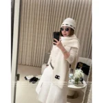 Chanel 2025B Fall/Winter Collection ❄️ Black & White Line Logo Beanie - 100% Imported Cashmere Knit - Image 3