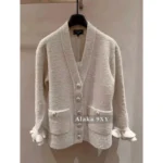 Chanel 24K Fall/Winter Collection 🌟 Runway Wool Blend Cardigan - Oversized Fit with Ruffle Sleeves 🦙 - Image 20