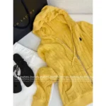 RALPH LAUREN La Fu 2025 Fall/Winter Collection 🤍 "Old Money Style" Hooded Cardigan - Cable Knit Zip-Up Jacket with Embroidery - Image 4
