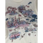 Dior 2025 Early Autumn Collection 💗 Heavy Embroidery Logo Sweater - Floral Jacquard Cashmere Blend Pullover - Image 10