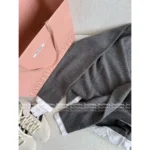 miumiu 2025SS Fall/Winter Collection 🩶 Mock Two-Layer Sweater - Embroidered Logo Imported Cashmere Blend - Image 6