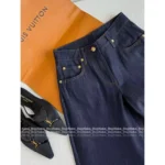 Louis Vuitton 25SS Spring/Summer Collection 🆕 Leather-Trim Denim Set - Zip-Front Vest & Wide-Leg Trousers - Image 26
