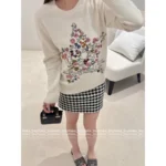 Dior 2025 Early Autumn Collection ⭐️ Colorful Yarn Jacquard Logo Sweater - Round Neck Star-Pattern Wool Knit Women's Pullover - Image 15